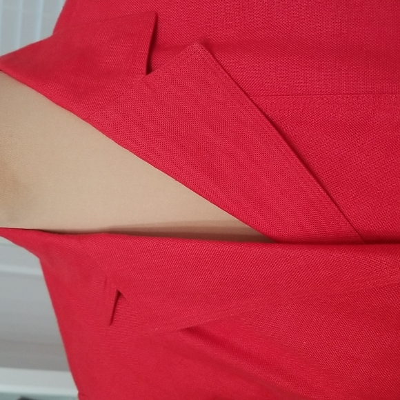 Talbots Irish linen casual blazer in Red, size 8 - Picture 3 of 9